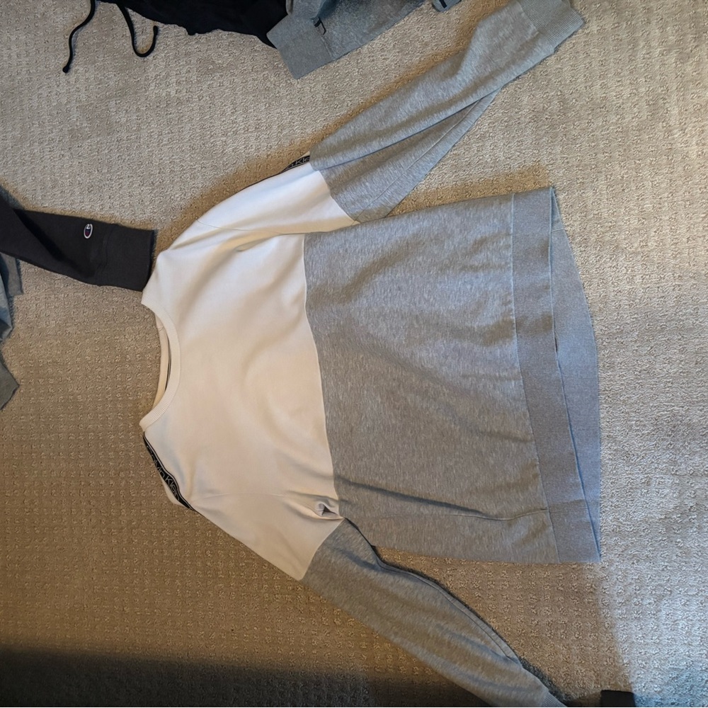 Calvin Klein White and Gray Shirt